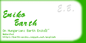 eniko barth business card